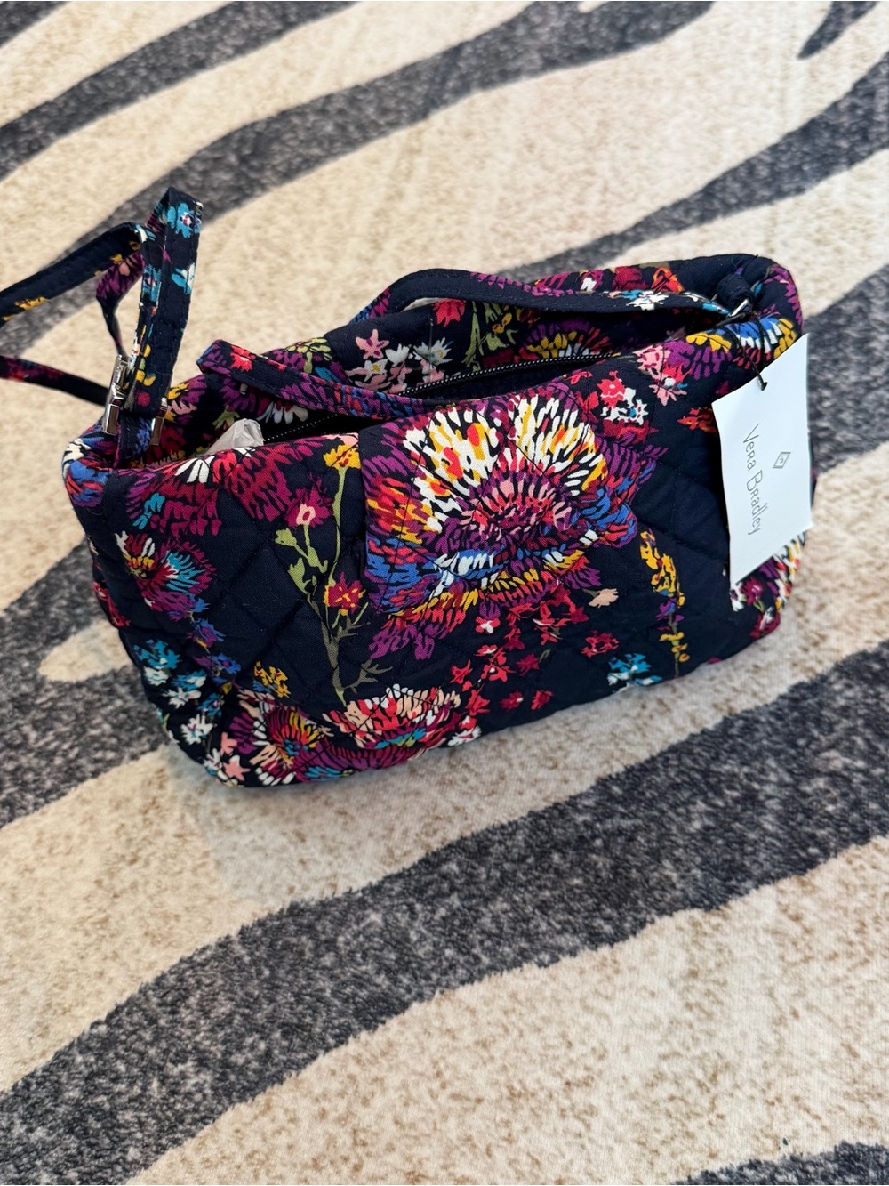 Vera Bradley Alex Crossbody Midnight Wildflowers Purse NWT